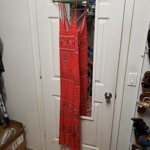 Old Navy Orange Floral Maxi